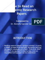 How To Read An Academic Research Papers