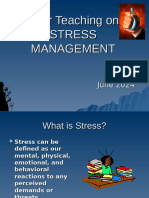 Peer Teaching STRESS-MANAGEMENT