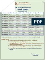 TimeTable - HalfYearlyExam-2024-25 - Class VI-X