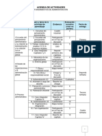 Agenda de Actividades