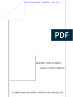 Plaintiffs' Notice of Motion and Memorandum of Points and Authorities in Support of Motion For Award of Attorneys' Fees and Costs, and Service Awards