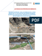 Informe de Actividad de Emergencia Del D.U #009-2023