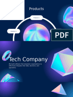 Blue Purple Futuristic Modern 3D Tech Company Business Presentation