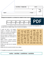 Avaliação Bimestral - Historia 3º Bimestre