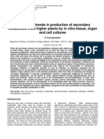 S. Karuppusamy - A Review On Trends in Production of Secondary Metabolites From Higher Plants by in Vitro Tissue, Organ and Cell Cultures