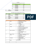 State Board Test Schedule and Syllabus