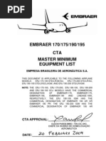 EMBRAER 170/175/190/195 CTA Master Minimum Equipment List: Empresa Brasileira de Aeronáutica S.A