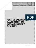 Plan de Emergencia y Evacuacióin