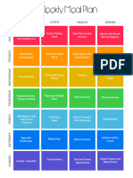 Heart Health Weekly Meal Planner Menu