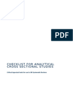 Checklist For Analytical Cross Sectional Studies