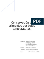 TRABAJO Conservación de Alimentos Por Bajas Temperaturas