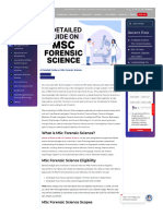 A Detailed Guide On MSC Forensic Science