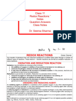 Redox Reactions Notes and QAs 2