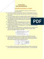 Question Bank Unit I: Electrostatics.: Very Short Answer Type Questions (1, 2, 3 Marks)