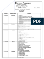 Xi Sci Portion Template For Term1