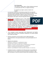 A Conferência de Estocolmo Ou Conferência Das Nações Unidas - Copiar