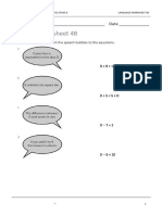 Addition and Subtraction (1) Prim Maths 6 2ed TR Lang Ws 4b