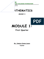 1st Quarter - Math 3