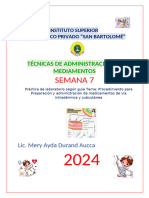 SEMANA 7 Practica de Laboratorio Segun Guia Tema Procedimiento para Preparacion y Administracion de Medicamentos de Via Intradermica y Subcutanea