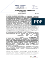 Acta de Compromiso Por Rendimiento Académico