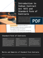 Introduction To Indian Contract Act 1872 and Standard Form of Contracts