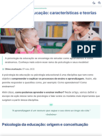 Psicologia Da Educação: Características e Teorias