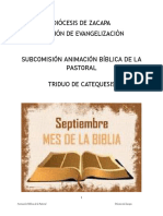 Triduo de Catequesis para El Mes de La Biblia 2024