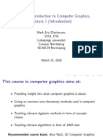 TNM046: Introduction To Computer Graphics, Lecture 1 (Introduction)