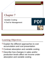 7 - Chap 07 - Variable Costin - A Tool For Management