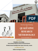 Qualitative Research Methodology Workshop