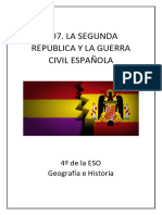 Resumen. Ud7. La Segunda República y La Guerra Civil Española