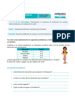 F. 3 Sesión 1 Exp 2 Matemática 1er Grado