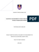 Validation of Laser For Malay Spoken Injured Workers (Emellia)