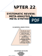 Chapter 22 Systematic Review - Meta Analysis Meta Synthesis