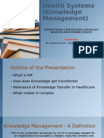 Health Systems - Knowledge Management