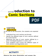 1 Introduction To Conic Sections