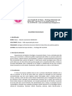 Relatório Psicológico - CASO MARIE (Pai Privado Liberdade)