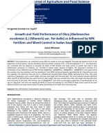 Growth and Yield Performance of Okra (L.) (Moench) Var. As Influenced by NPK Fertilizer and Weed Control in Sudan Savannah, Nigeria