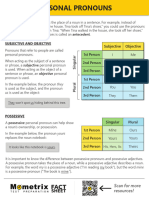 Pronouns Fact Sheet Mometrix