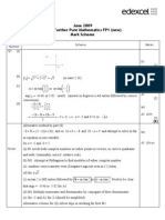 June 2009 6667 Further Pure Mathematics FP1 (New) Mark Scheme