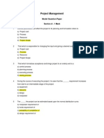 MB0033 Project Management - Model Question Paper