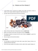 Chemistry - Metals and Non-Metals 2