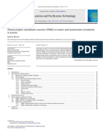 Photocatalytic Membrane Reactors (PMRS) in Water and Wastewater Treatment. A Review