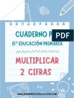 Cuaderno Multiplicar Por 2 Cifras - 6 Curso Educacion Primaria