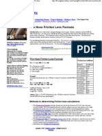 Friction Loss Formula - Calculate Frictoin Loss in A Fire Hose