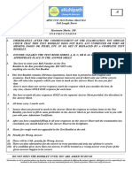 Full Length Test 6 (APSC CCE Prelims Mock Test-16) - Answer - Sheet