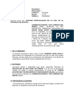 Demanda Obligación de Dar Suma de Dinero