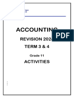 Accounting Grade 11 Revision Terms 3 and 4 - 2024