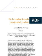 Ciberliteratura Latinoamericana - de La Ciudad Letrada A La Creatividad Ciudadana (Prólogo)