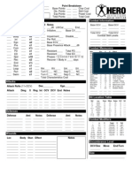 Hero System Character Sheet